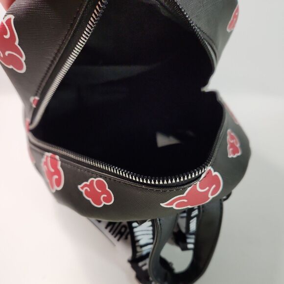 Bioworld Naruto Shippuden Collection Akatsuki Red Cloud Mini Backpack Purse ~NEW - Picture 9 of 13
